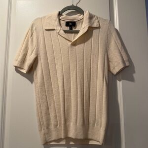 Banana Republic Cream Wool Blend Polo Shirt